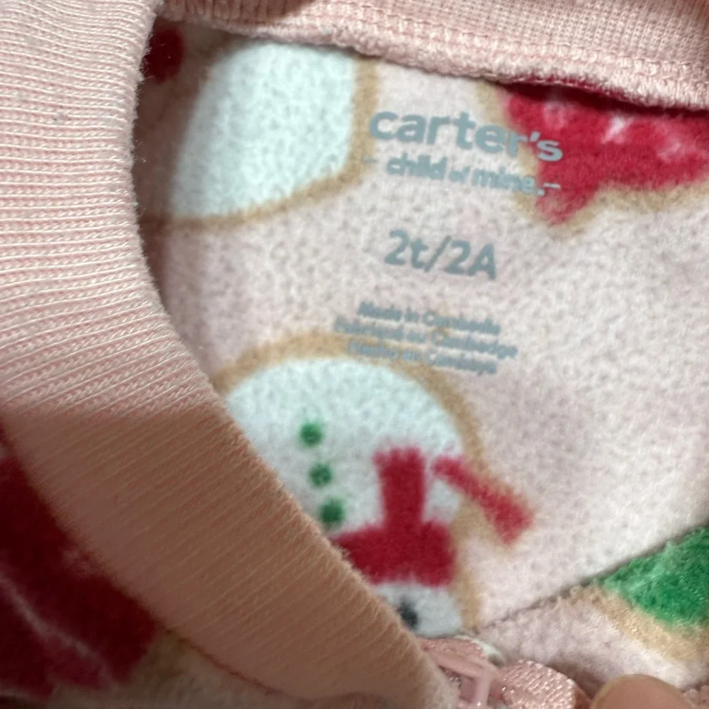 Carter's | Pink Santa and Tree Footie Pajamas | 2T